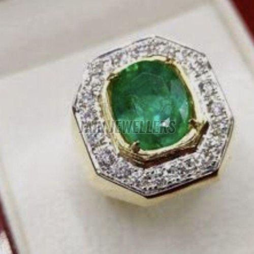 Mens Emerald Diamonds Ring