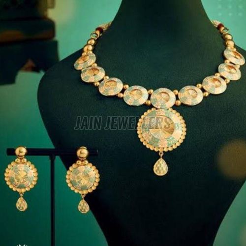 Party Wear Gold Necklace Set