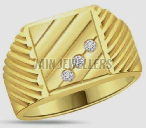 Textured Gold Ring for Men