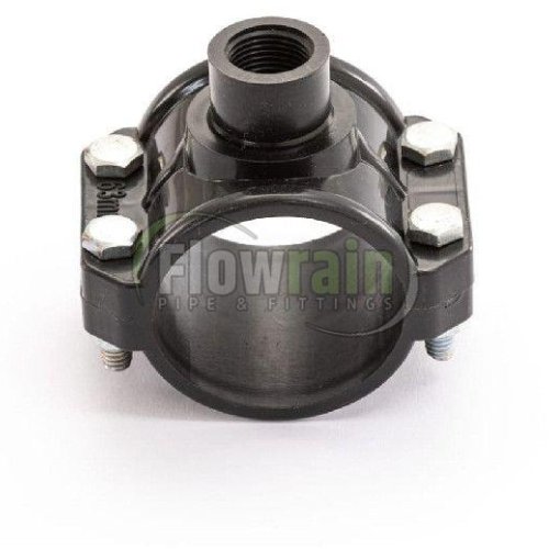 90 Mm PP Plain Threaded Black Service Saddle