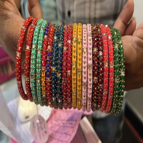 Colored Glass Bangles