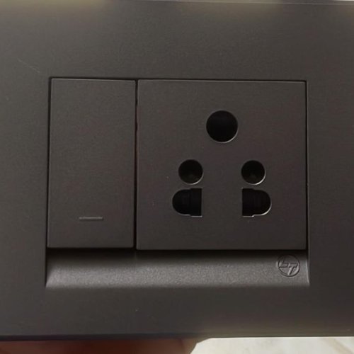 10A L&AMP;t Englaze Mountain Grey Modular Switch Plate