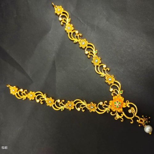 Fancy Artificial Brass Necklace