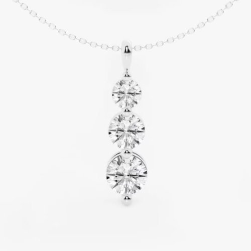Designer Round Shape White Gold Diamond Pendant