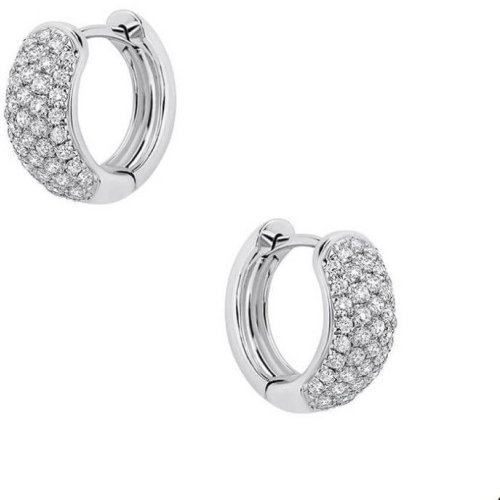 Designer White Gold Round Cut Diamond Earrings