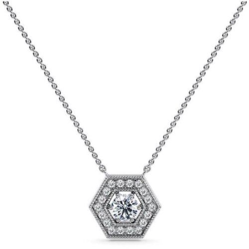 Fancy White Gold Real Diamond Pendant