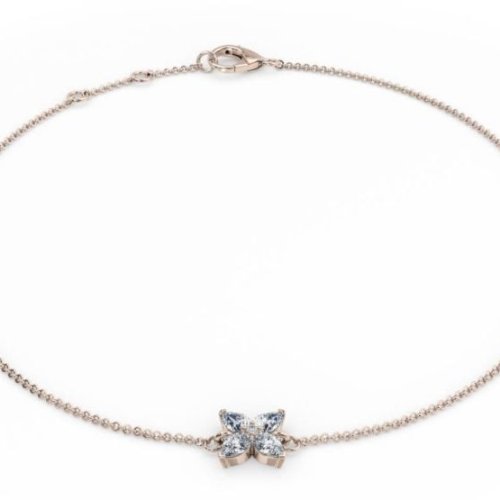 Ladies Rose Gold Marquise Diamond Bracelet