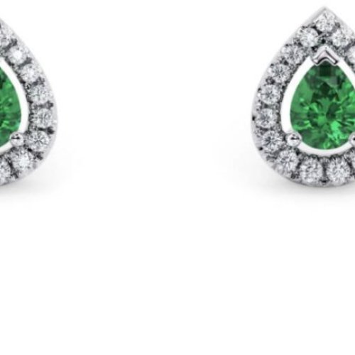 Round Cut Diamond Pear Shape Earrings