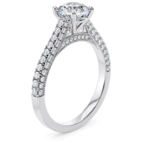 Round Shape Genuine Designer Diamond Ring