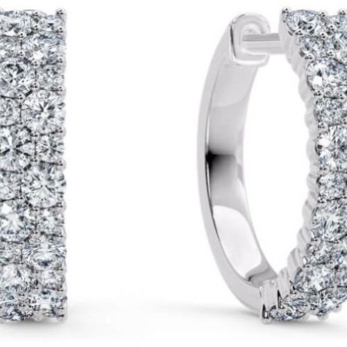 Timeless White Gold Round Diamond Earrings