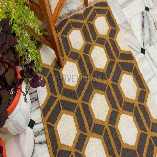 A 27 Flat Weave Viscose Durries