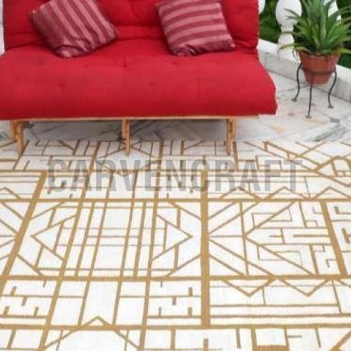 A5 Indo Tibetan Bamboo Silk Lurex Zari Rug