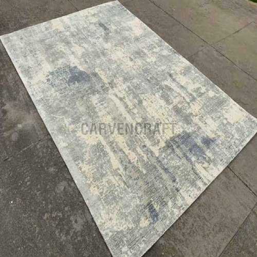 A68 Handloom Screen Printing Wool Viscose Rug