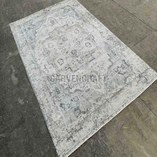 A73 Handloom Screen Printing Wool Viscose Rug