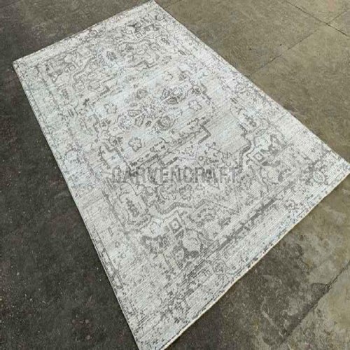 A74 Handloom Screen Printing Wool Viscose Rug
