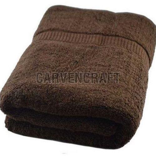 Plain Brown Cotton Bath Towel