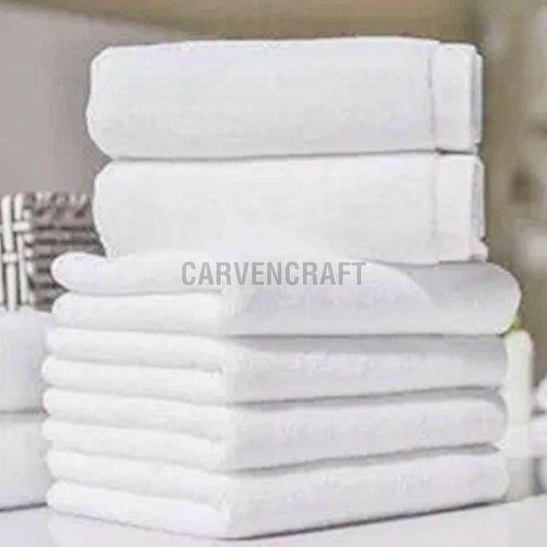WA-002 Plain White Cotton Bath Towel