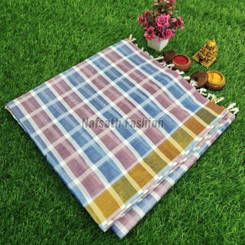 Pure Cotton Checked Saree