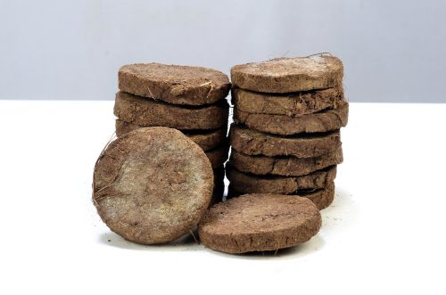 Round Cow Dung Cake