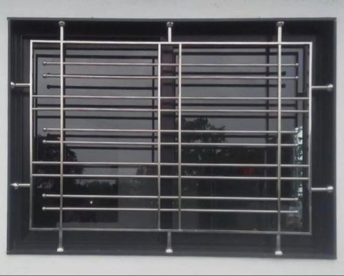 Mild Steel Silver Window Grill