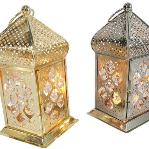 10 Inch Glass Iron Decorative Hanging Lanterns