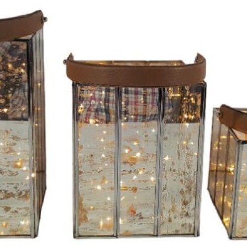 15 Inch Iron Glass Decorative Lantern