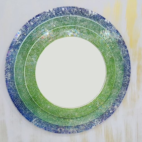 24 Inch Round MDF Glass Mosaic Wall Mirrors
