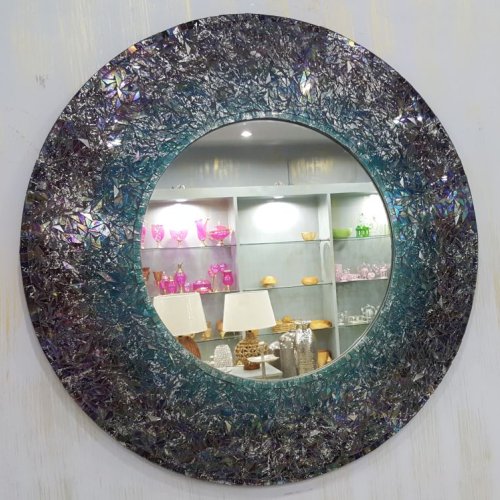 30 Inch Round MDF Glass Mosaic Wall Mirrors