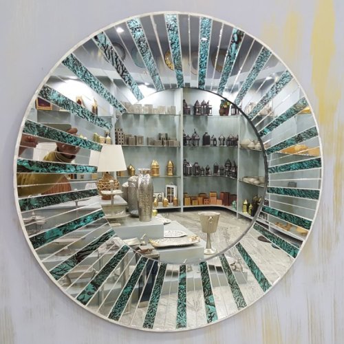 36 Inch Round MDF Glass Mosaic Wall Mirrors