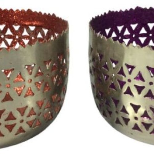 Decoratice Iron Votive Teal Light Candle Holders