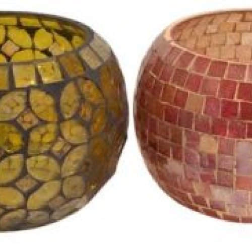 Multicolor Iron Votive Teal Light Candle Holder