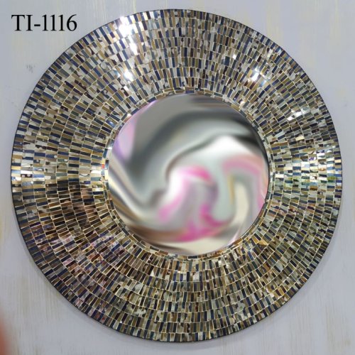 Round Glass Mosaic MDF Wall Mirrors
