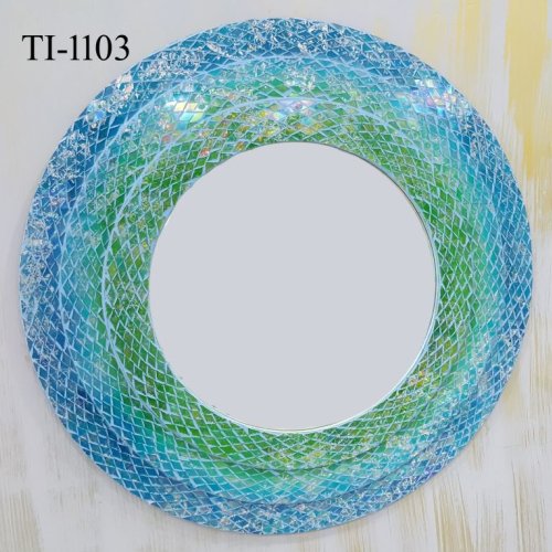 Round MDF Glass Mosaic Wall Decorative Mirrors