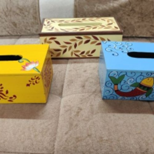 Wooden Printed Tissue Box