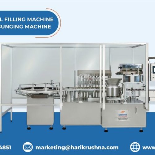 Automatic Vial Filling Machine and Rubber Bunging Machine
