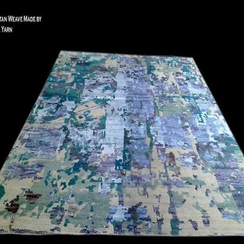 300x415 Inch Multicolor Tibetan Weave Bamboo Silk Rug