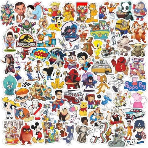 Heavy Adhesive Paper Cartoon Sticker Sheet