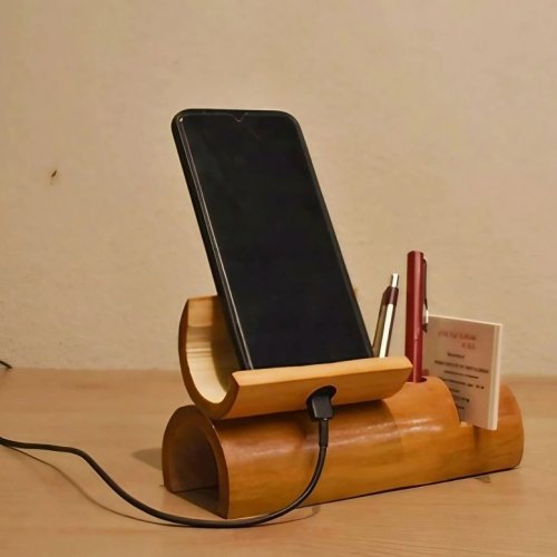 Wooden Desk Mobile Stand