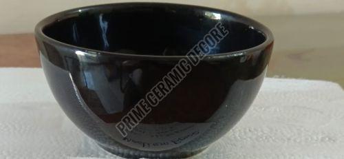 Black Ceramic Medium Bowl