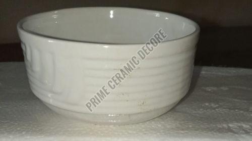 White Taj Ceramic Soup Bowl