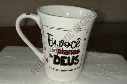 Printed White Diamond Ceramic Milk Mug