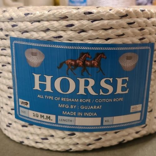 10mm White Double Twisted Resham Rope