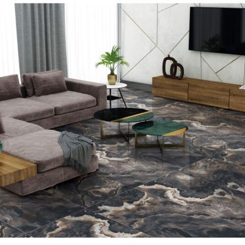 Bring Onyx Black High Glossy Vitrified Tiles