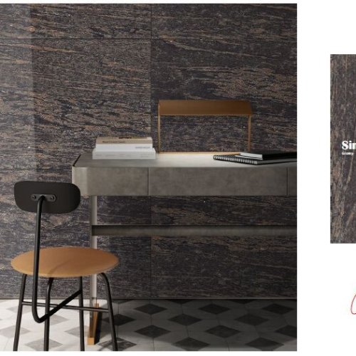 Simco Coffee Glossy Vitrified Tiles