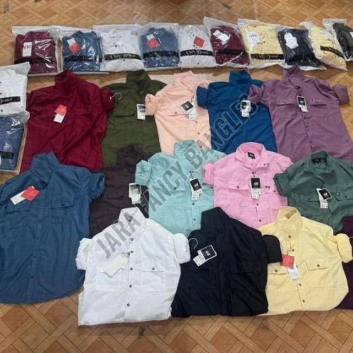 Printed Men Cargo Half Sleeves Shirt