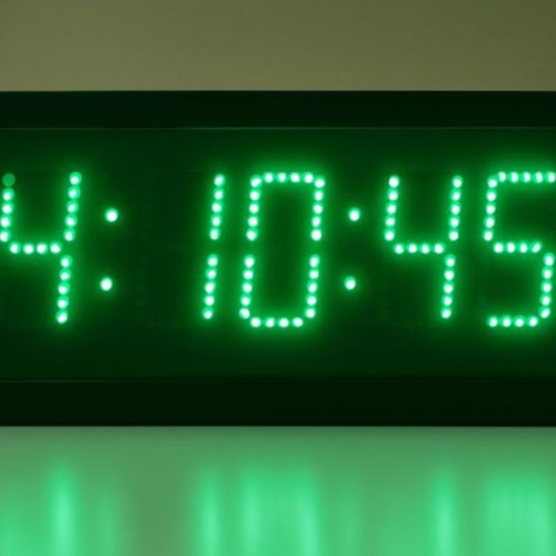 Digital Clock (16 X 6 Inch Green)