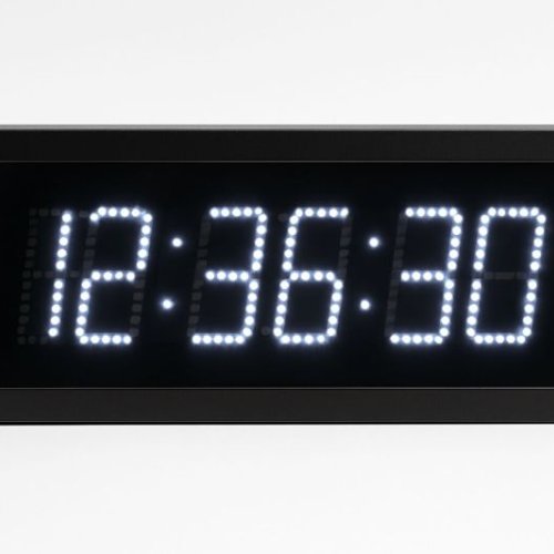 Digital Clock (16 x6 Inch White)