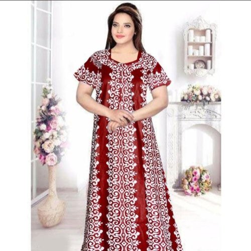 Ladies Pure Cotton Printed Nighty