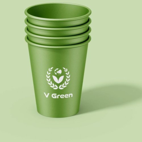 Dark Green Bio Compostable Paper Cup