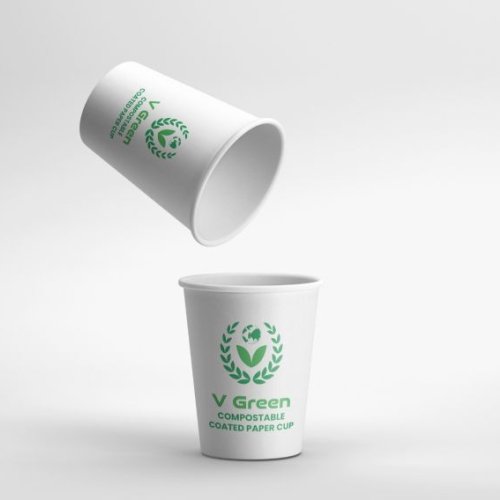 White Bio Compostable Paper Cup